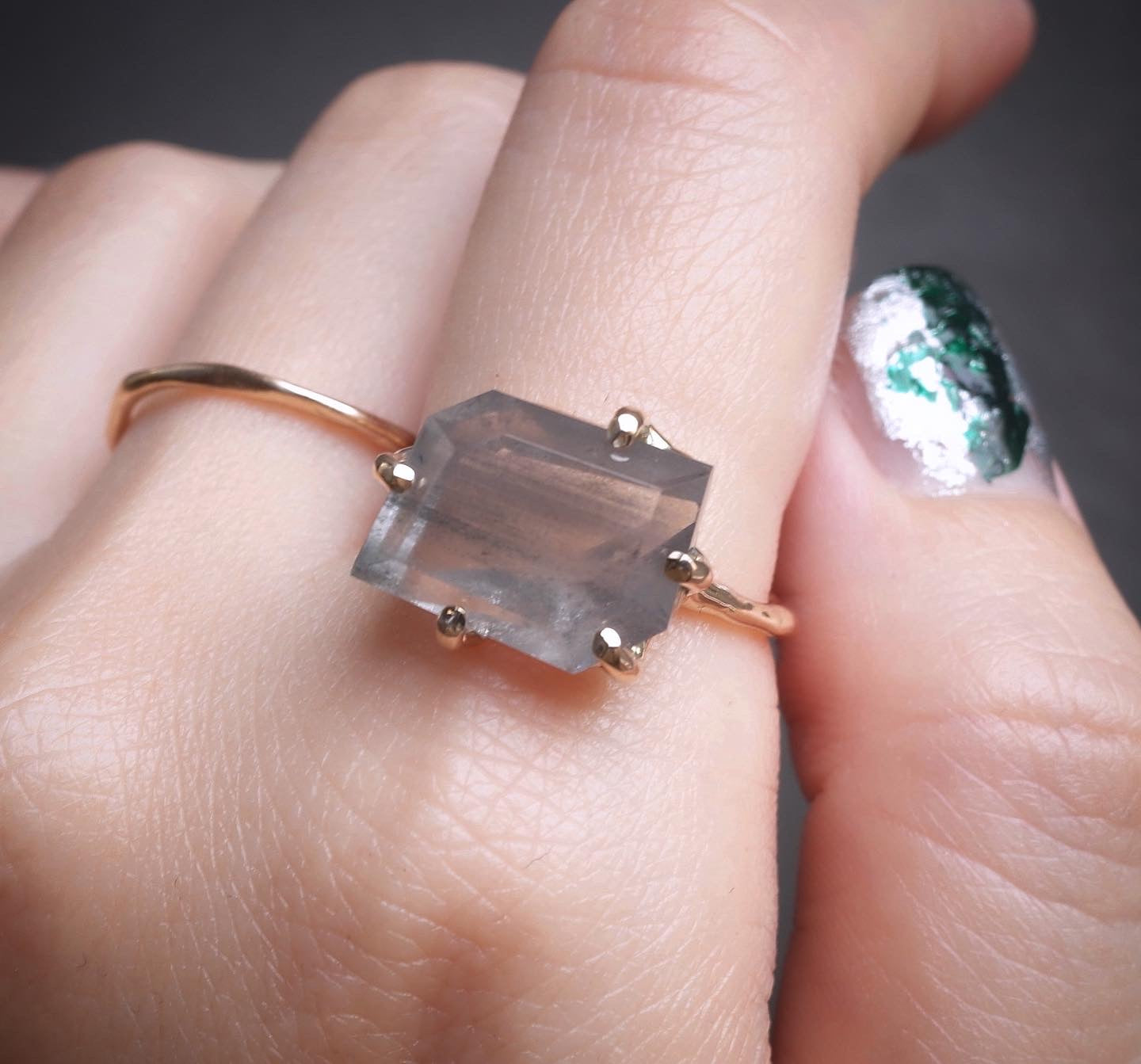 Charm Ring No.999/Inclusion Quartz