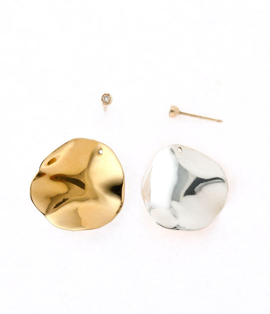 Flap (M) ピアス Gold×Silver