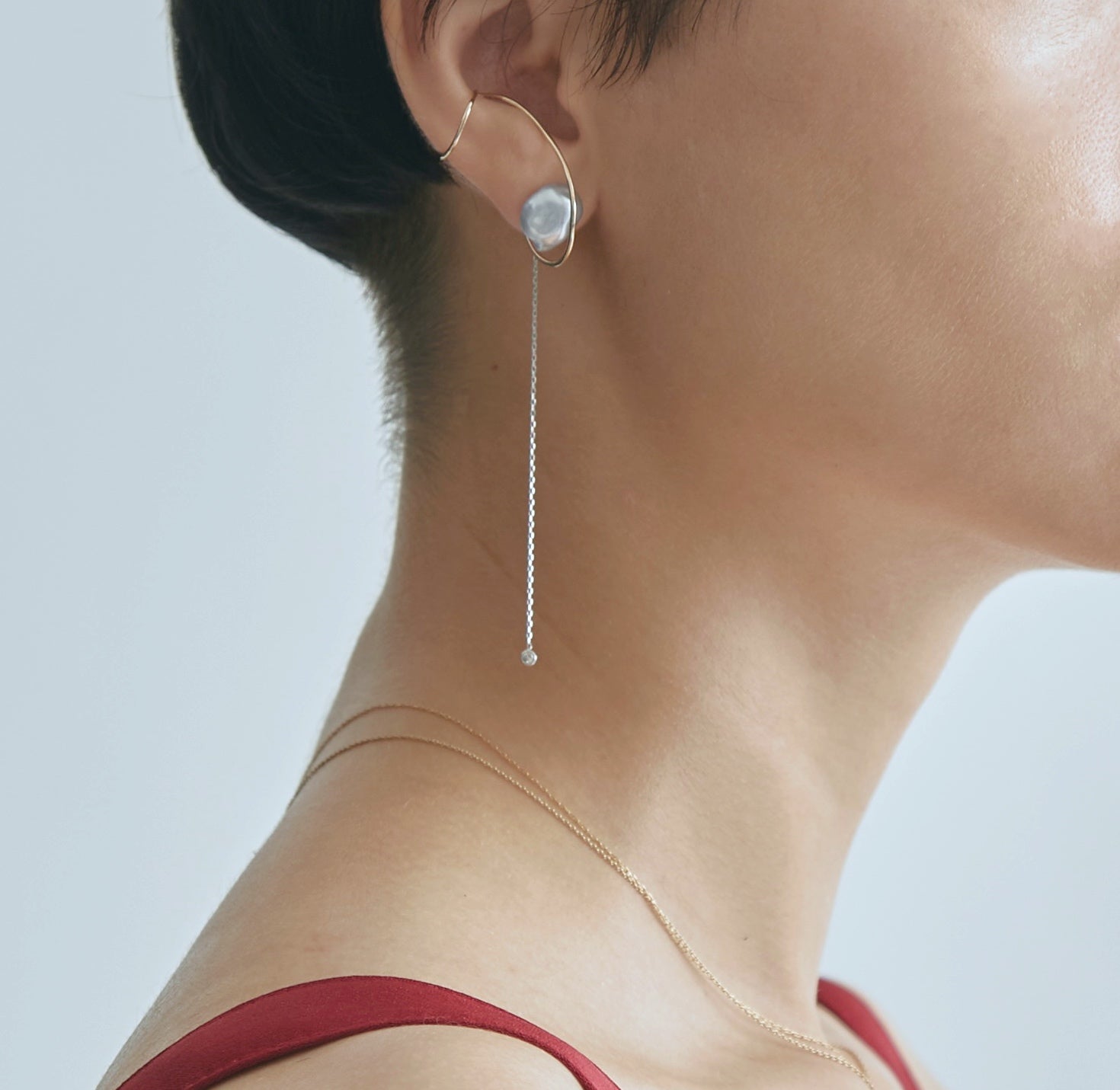 K18 Akoya Chain (S) Earrings