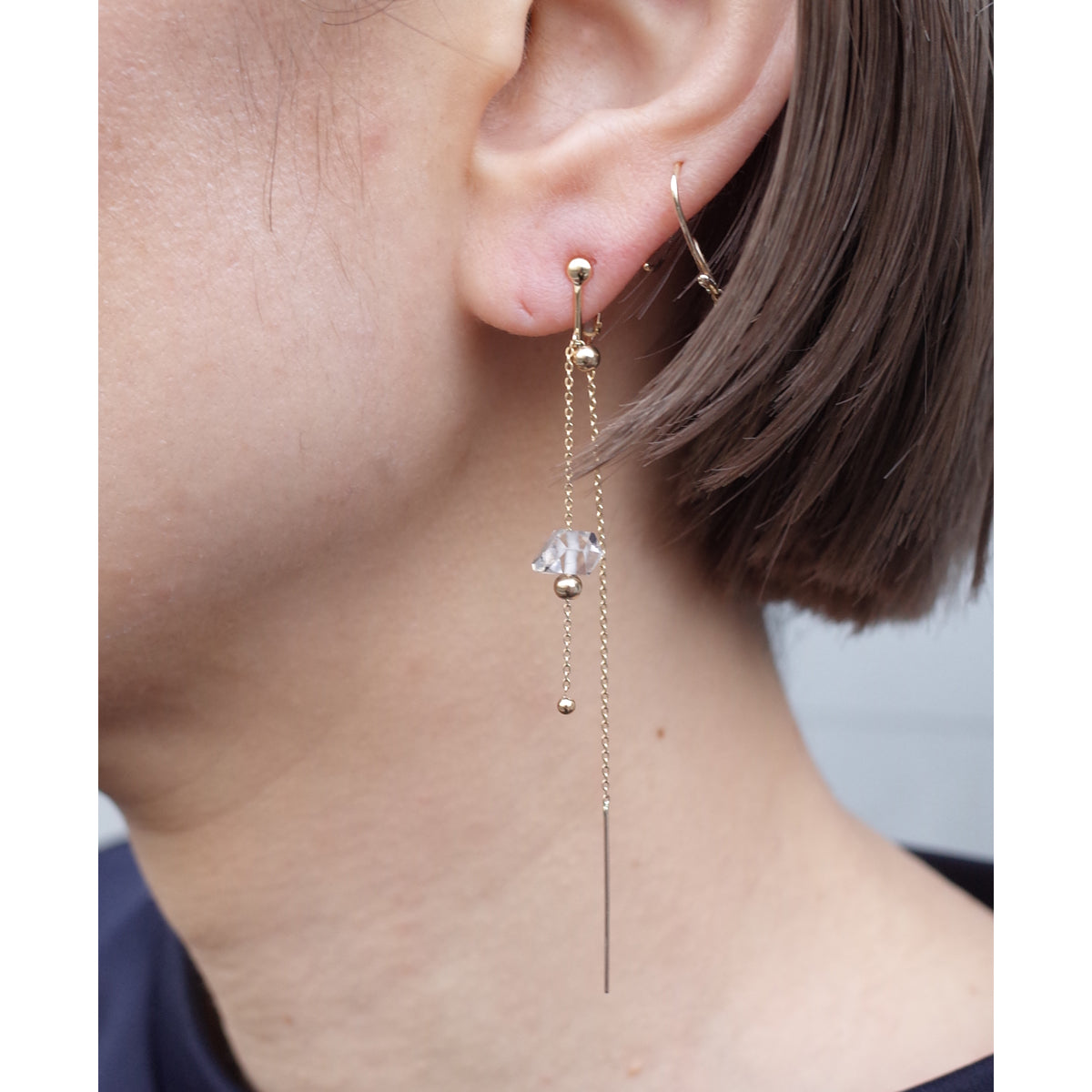 Glide Earrings (Herkimer Diamond)