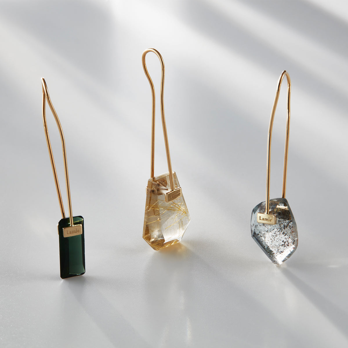 Bag Earrings No. 2033/ Tourmaline