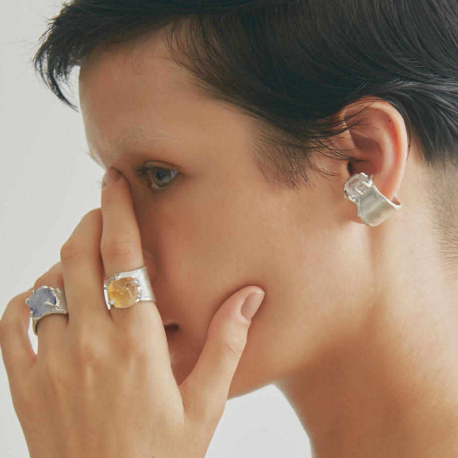 Charm Ring №1329/ Citrine