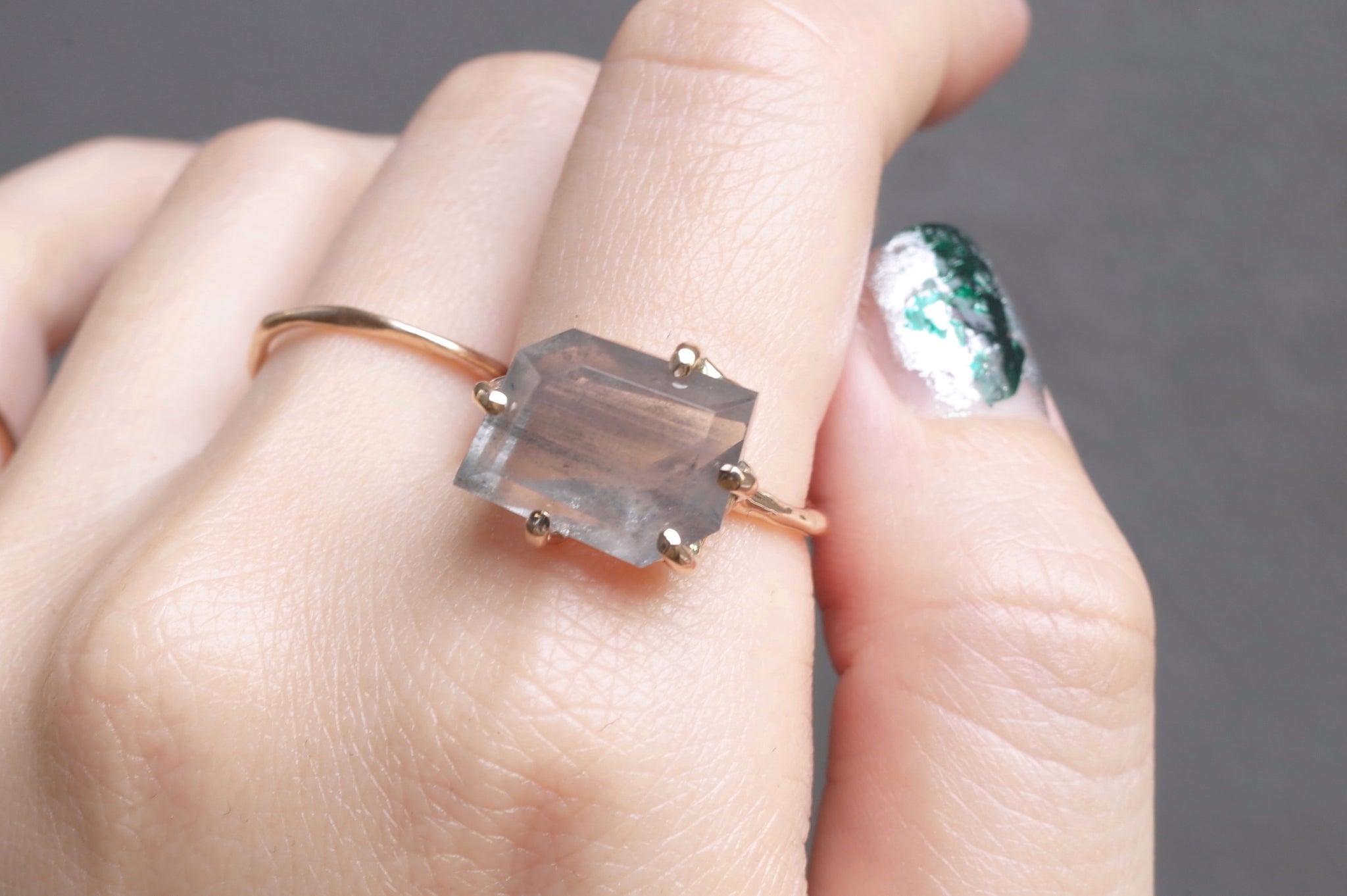 Charm Ring No.999/Inclusion Quartz