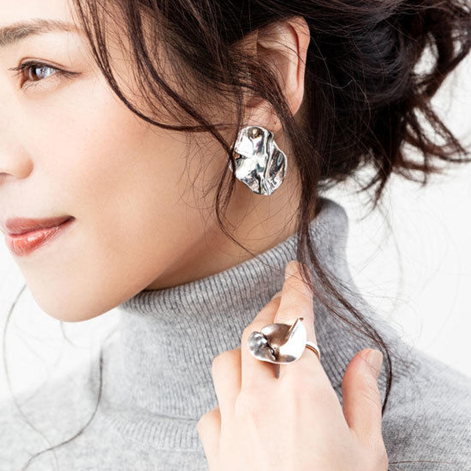 Flap (L) ピアス Gold×Silver