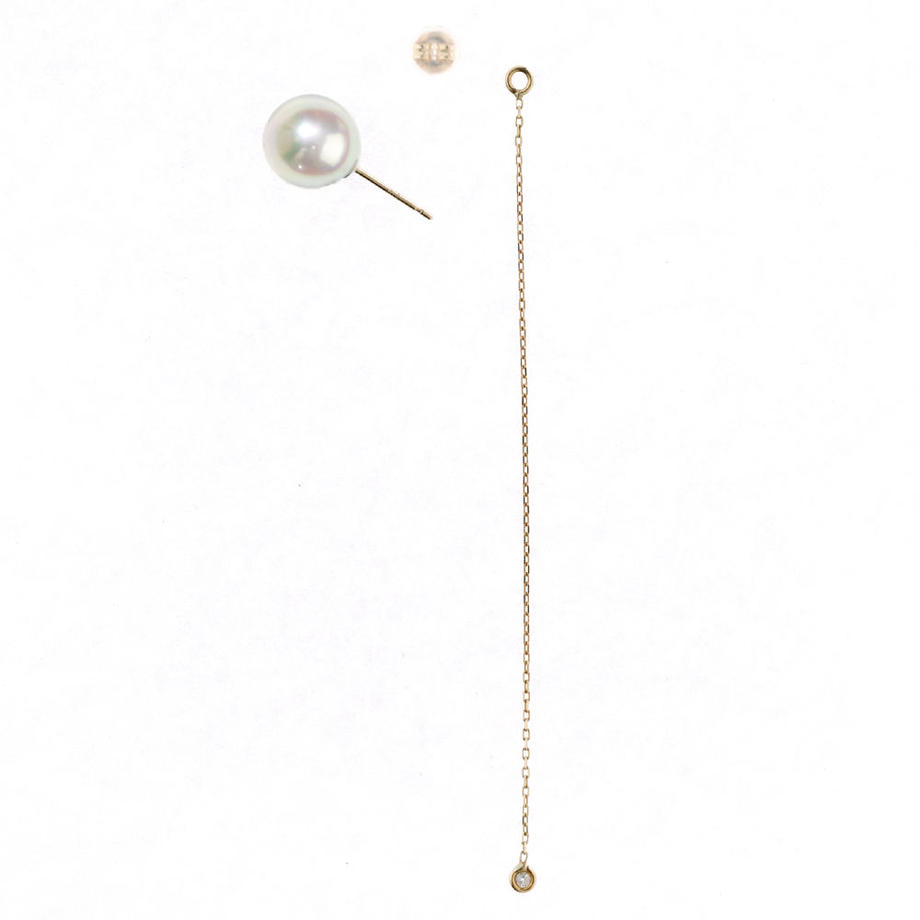 K18 Akoya Chain (S) Earrings