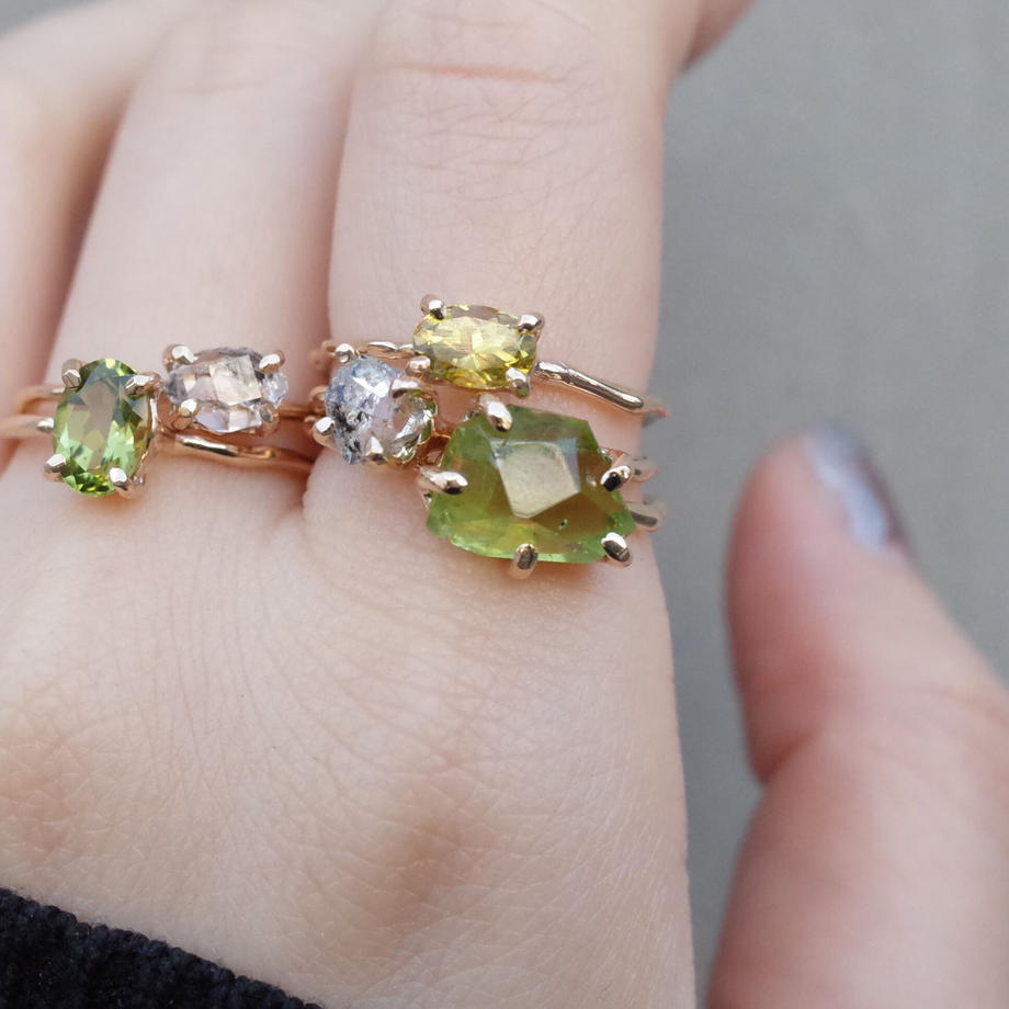 Charm Ring №860/Canary Tourmaline