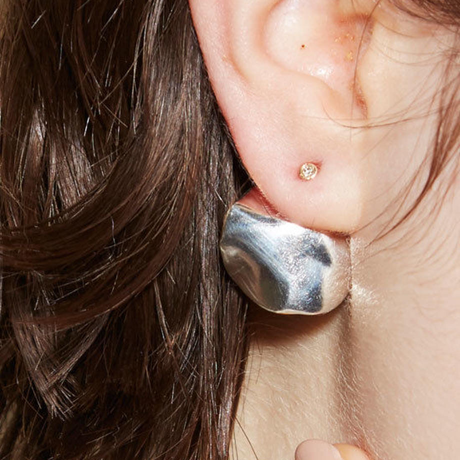 Flap (M) ピアス Gold×Silver