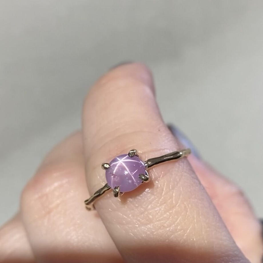 Charm Ring №865/Pink Star Sapphire