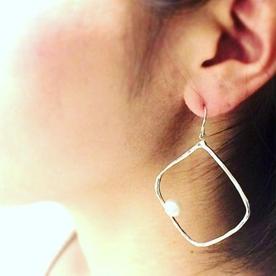 Pearl Square ピアス/イヤリング (Gold)