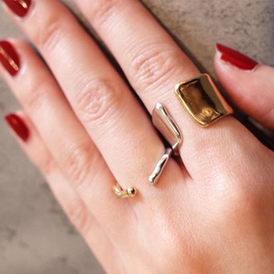 MIX ring & ear cuff (wide)