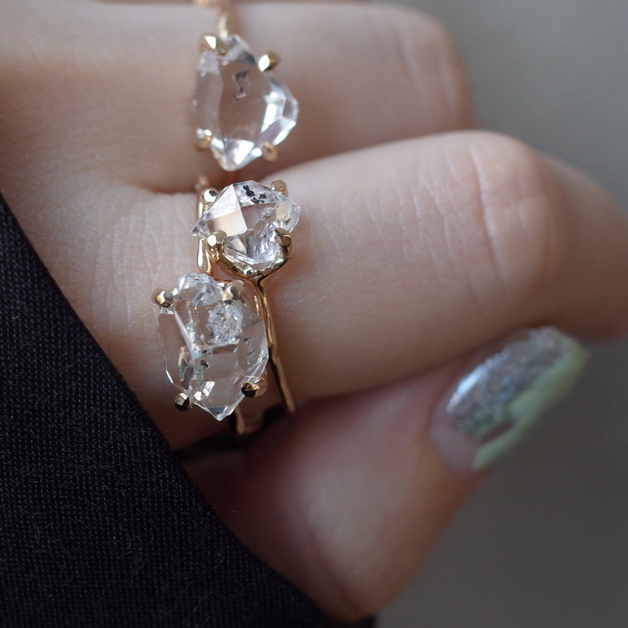 Charm Ring No.1142/ Herkimer Diamond
