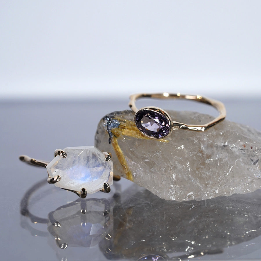 Charm Ring No.1145/ Lavender Spinel