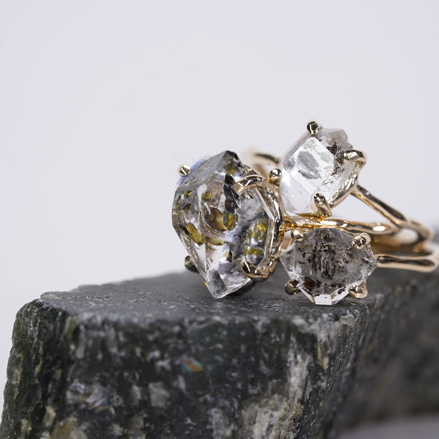 Charm Ring No.1192/ Herkimer Diamond