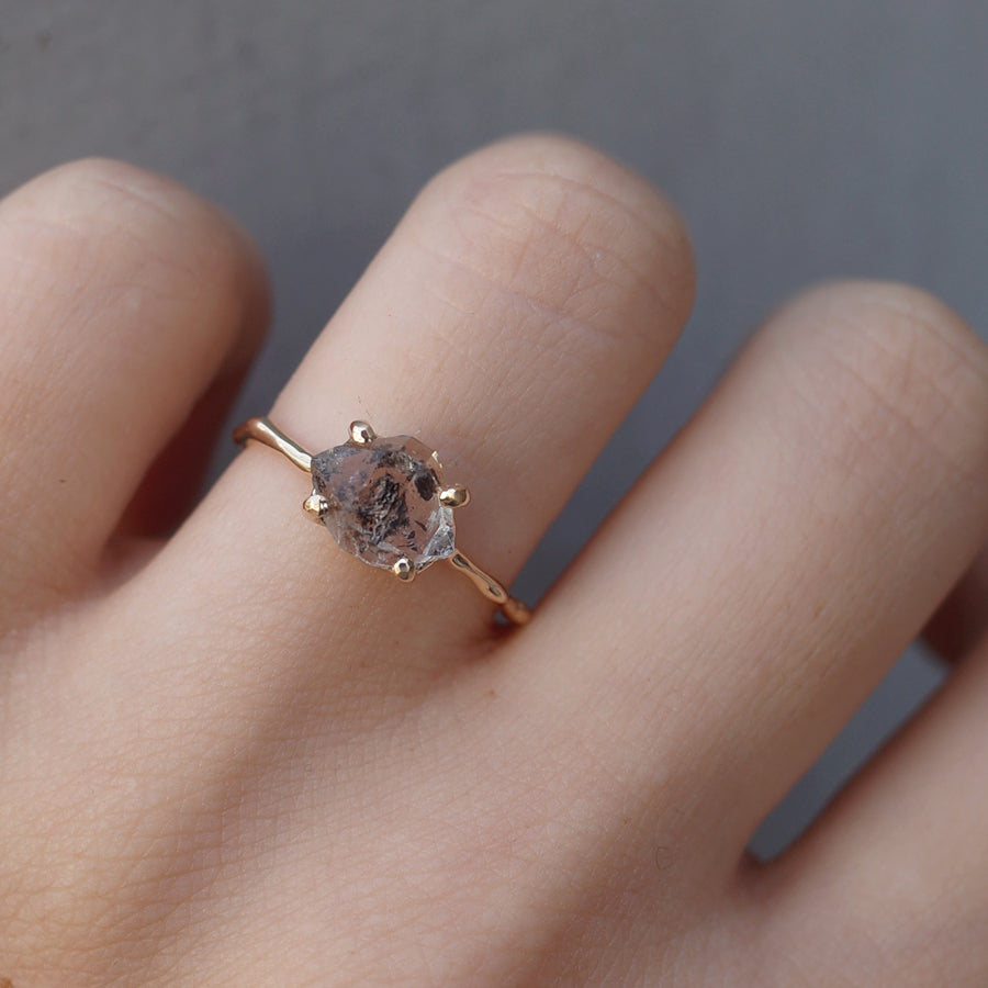 Charm Ring No.1192/ Herkimer Diamond