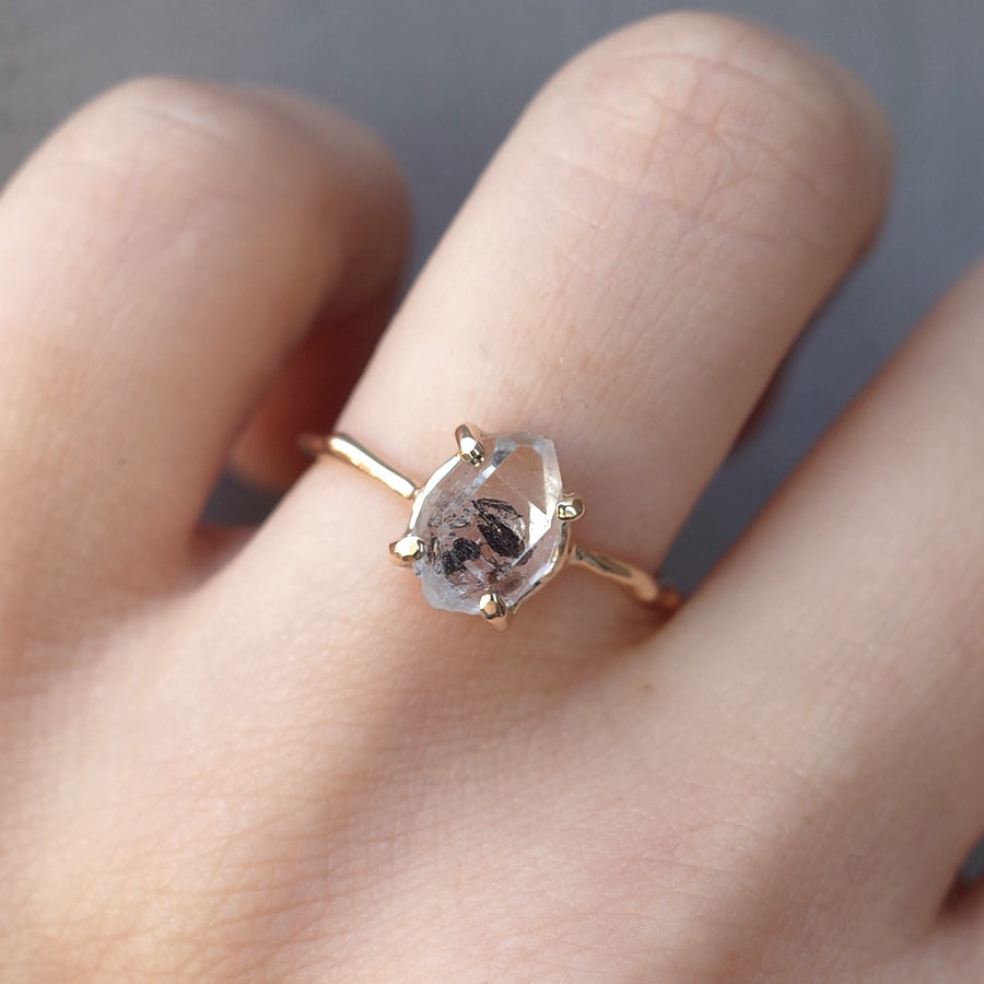 Charm Ring No.1193/ Herkimer Diamond