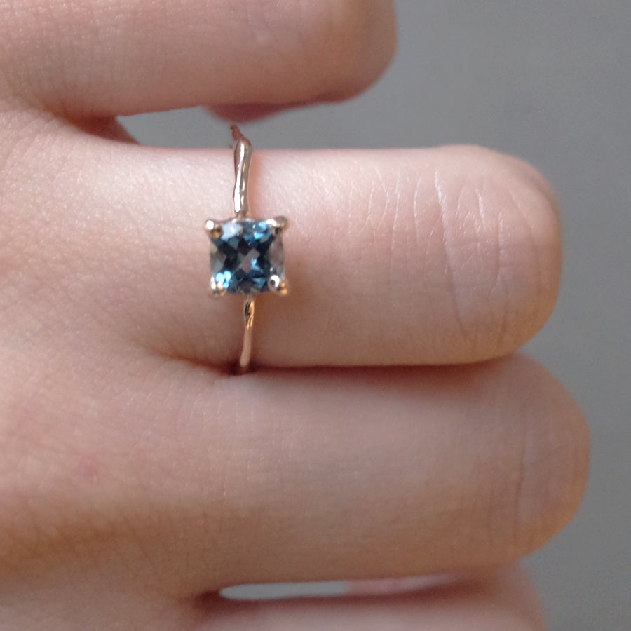 Charm Ring No.1221 / London Blue Topaz