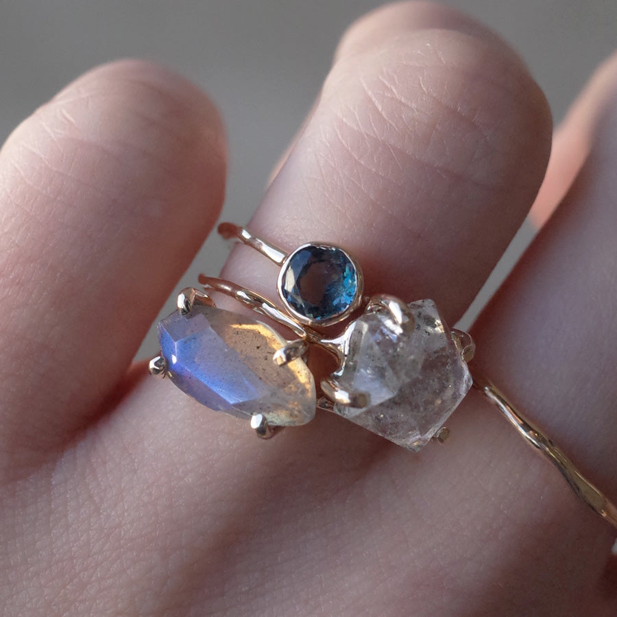 Charm Ring No.1233/ London Blue Topaz