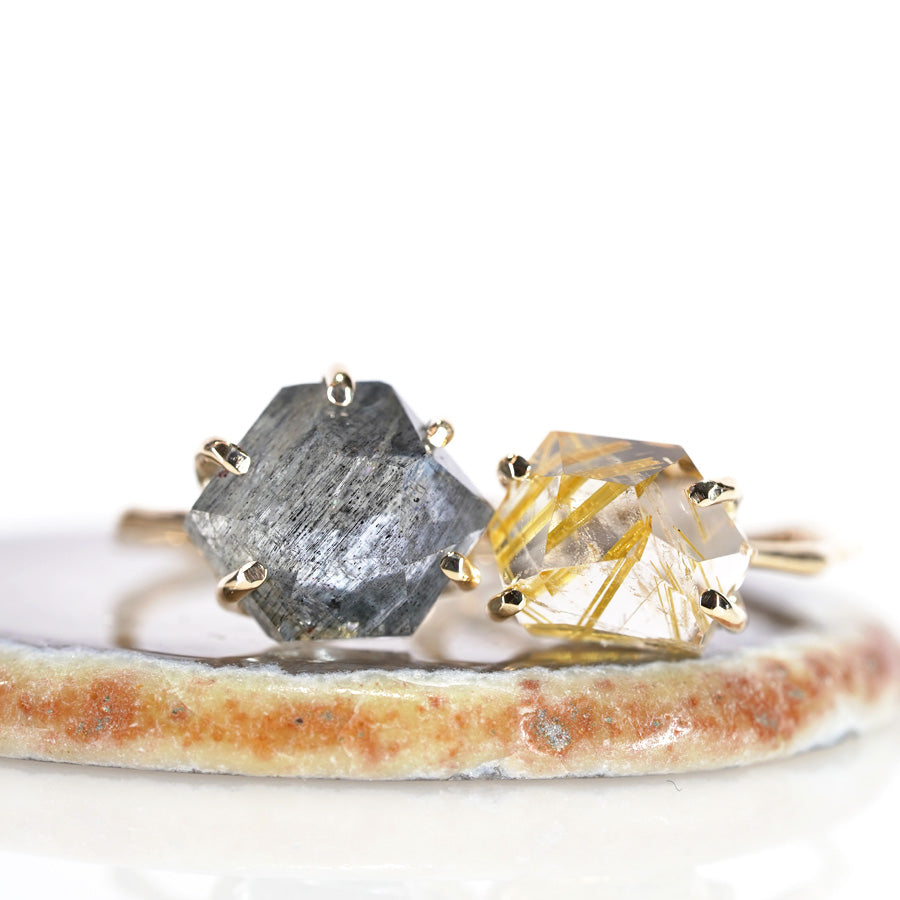 Charm Ring No.1240/ Rutilelated Quartz