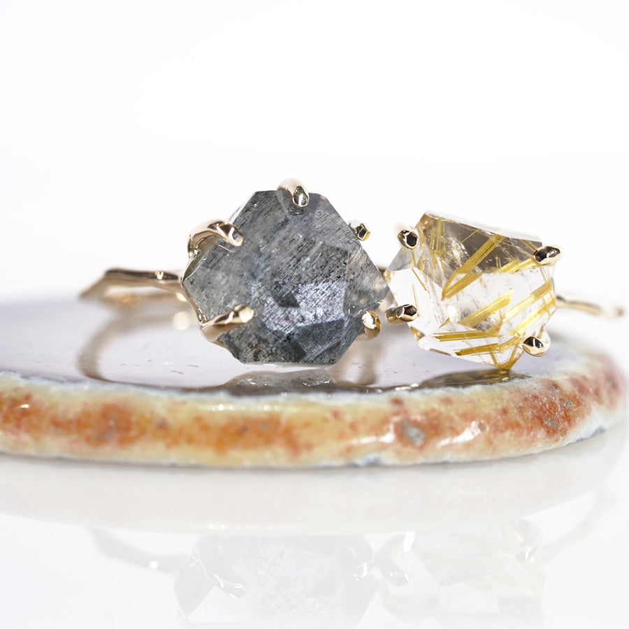 Charm Ring No.1240/ Rutilelated Quartz