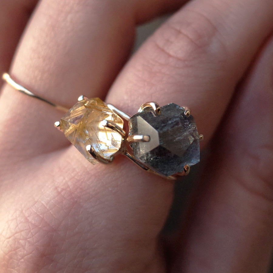 Charm Ring No.1240/ Rutilelated Quartz