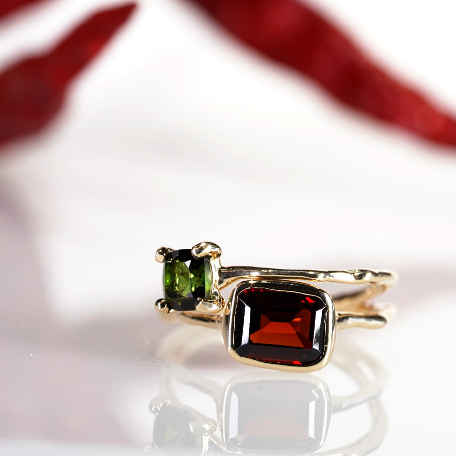 Charm Ring No.1273/ Garnet