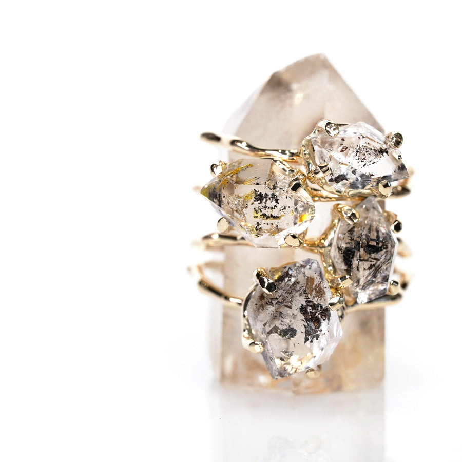 Charm Ring No.1283/Herkimer Diamond