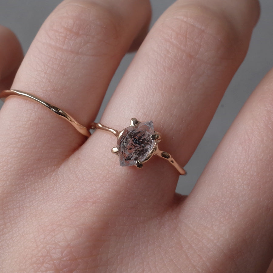 Charm Ring No.1281/Herkimer Diamond