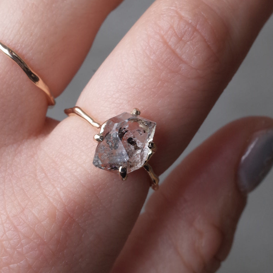 Charm Ring No.1283/Herkimer Diamond