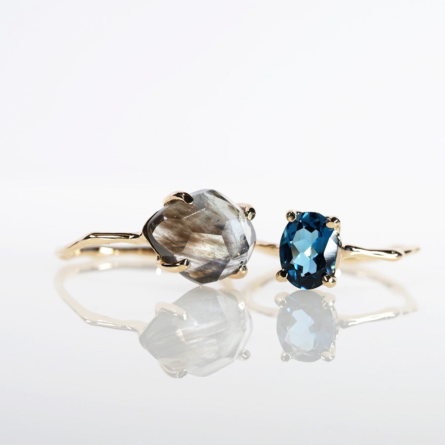 Charm Ring No.1301/ Moss Aquamarine