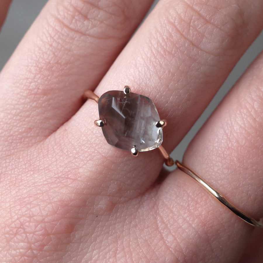 Charm Ring No.1301/ Moss Aquamarine