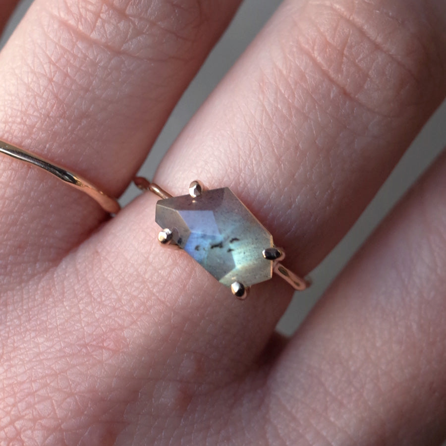 Charm Ring No.1306/ Labradorite