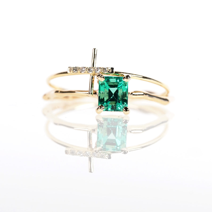 Charm Ring No.1307/ Emerald