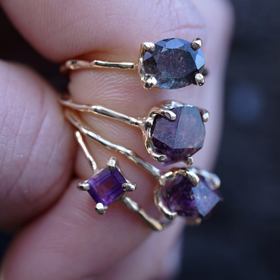 Charm Ring No.1316/ Moss Aquamarine