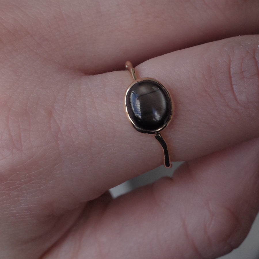 Charm Ring No.1445/  Black Star Sapphire