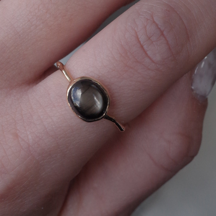 Charm Ring No.1445/  Black Star Sapphire