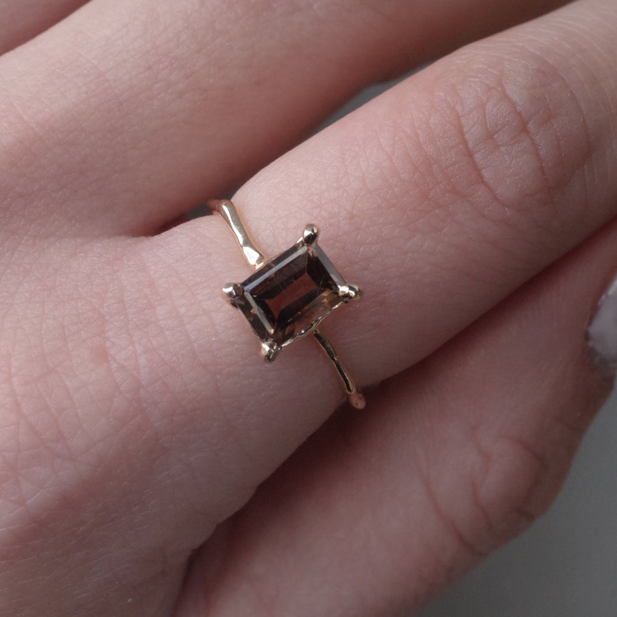 Charm Ring No.1447/ Smoky Quartz