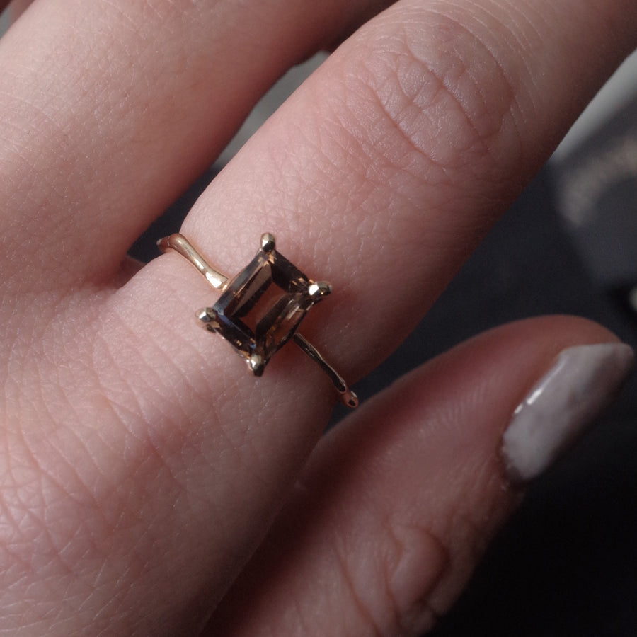 Charm Ring No.1447/ Smoky Quartz