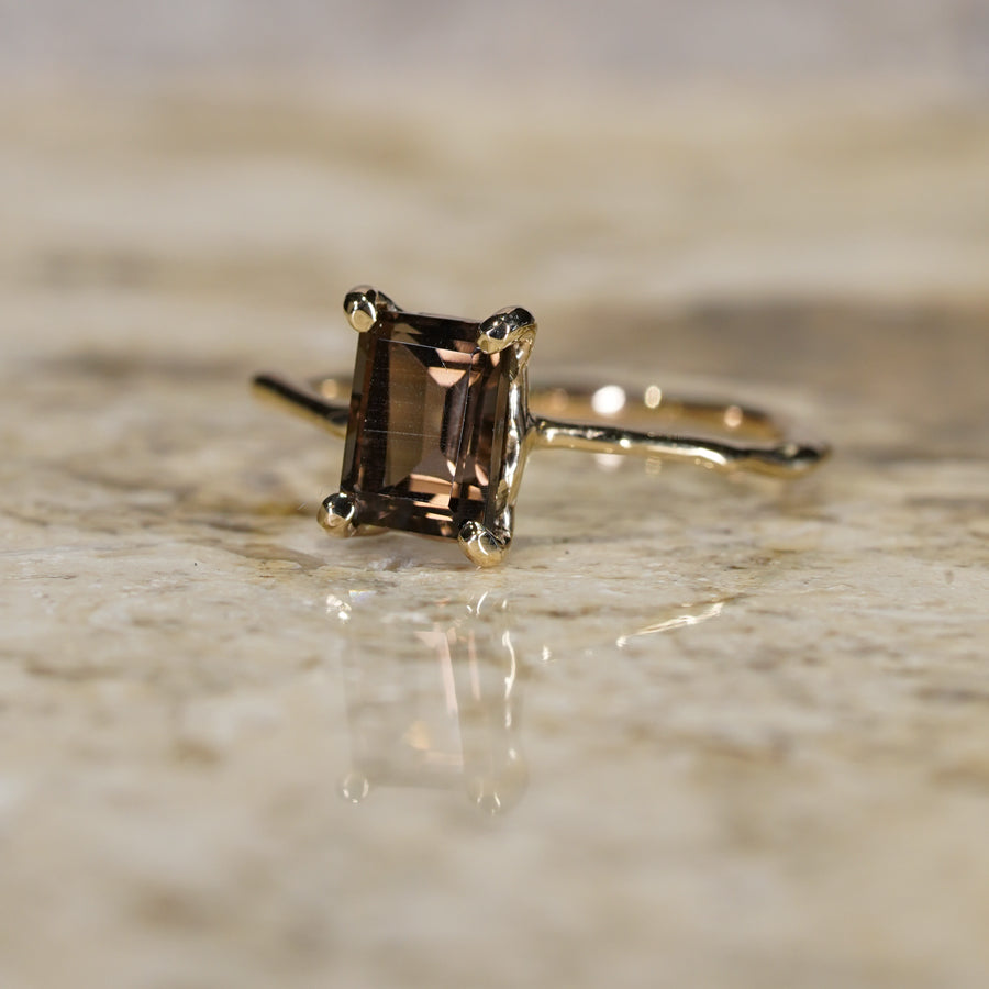Charm Ring No.1447/ Smoky Quartz