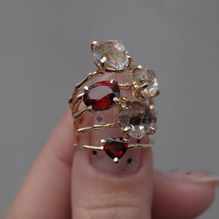 Charm Ring No.1450/Garnet
