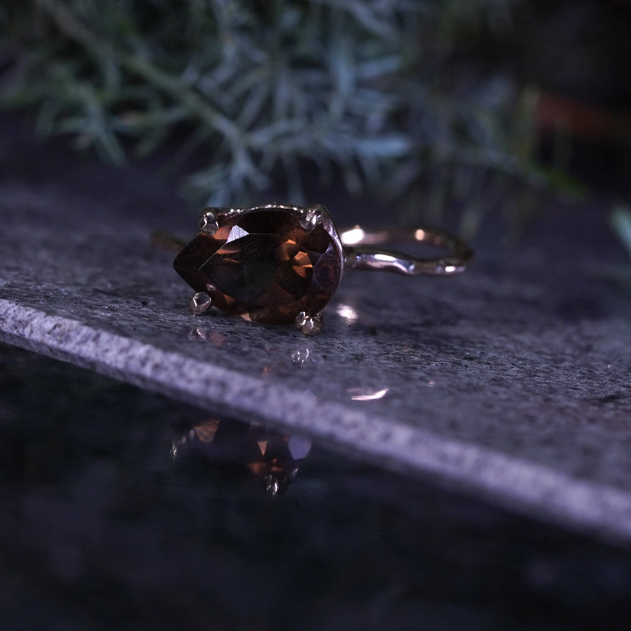 Charm Ring No.1457/ Smoky Quartz