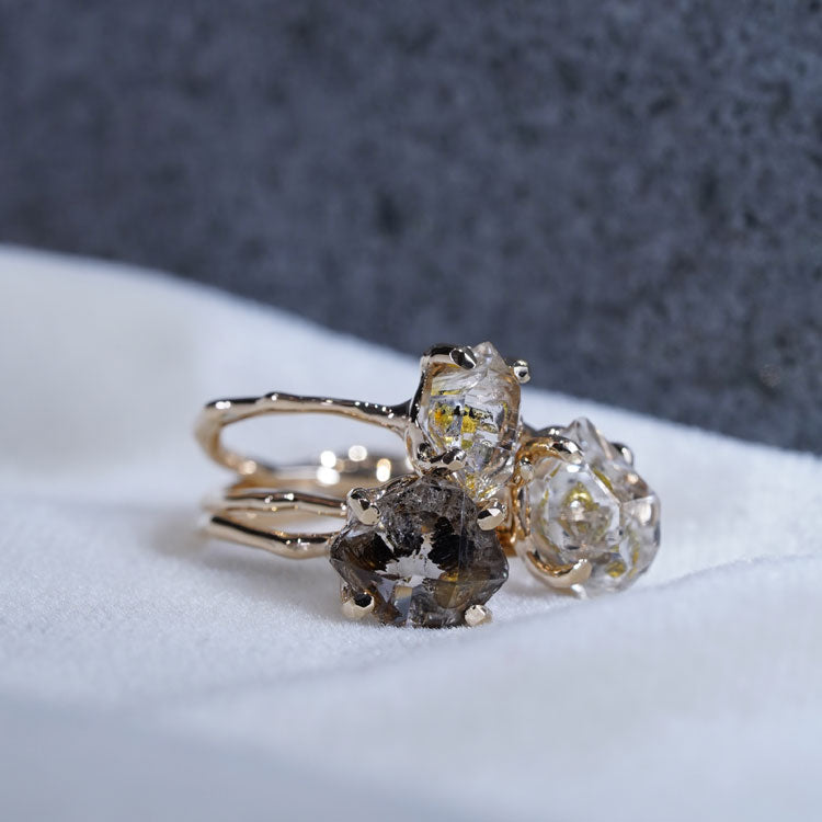 Charm Ring No.1459/ Oil in Herkimer | Lamie (ラミエ) Jewelry