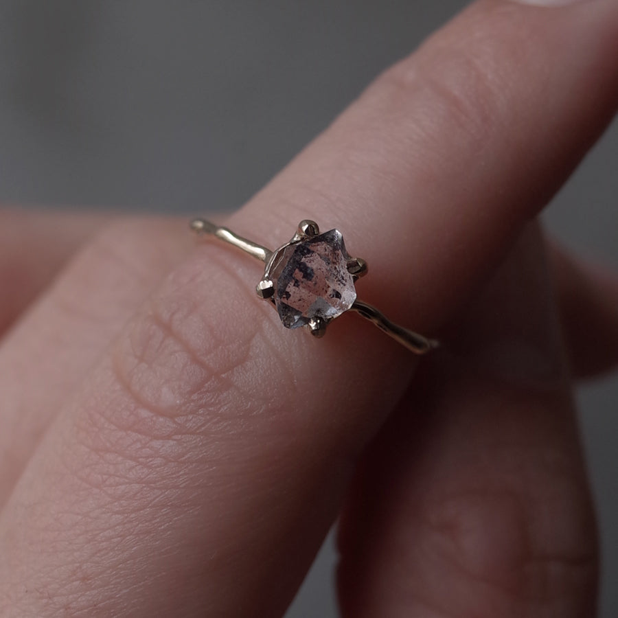 Charm Ring No.1462/ Herkimer Diamond