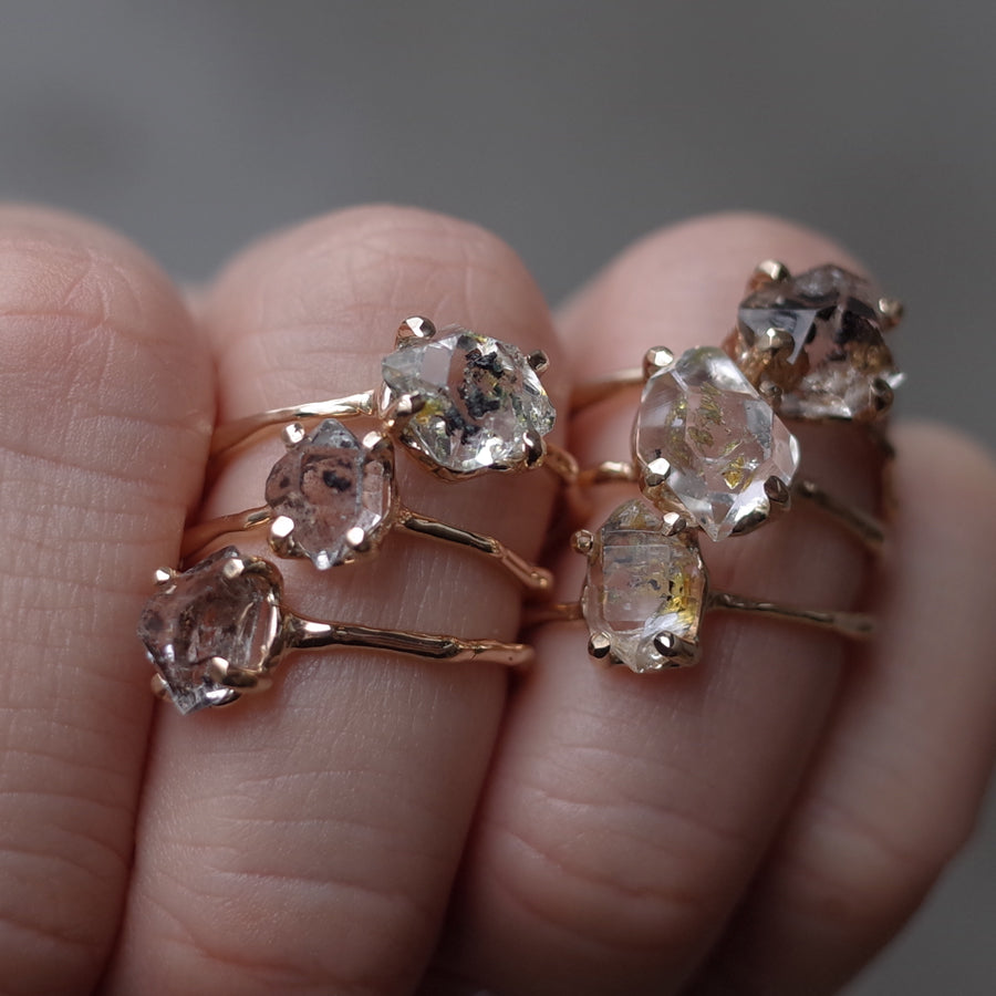 Charm Ring No.1462/ Herkimer Diamond