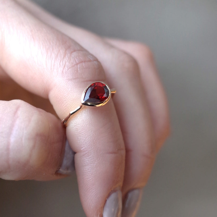 Charm Ring No.1469/ Garnet