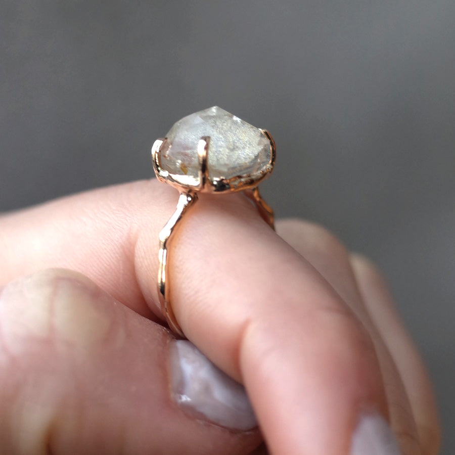 Charm Ring No.1470/ Garden Quartz
