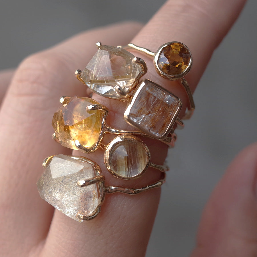 Charm Ring No.1475/ Rutilelated Quartz