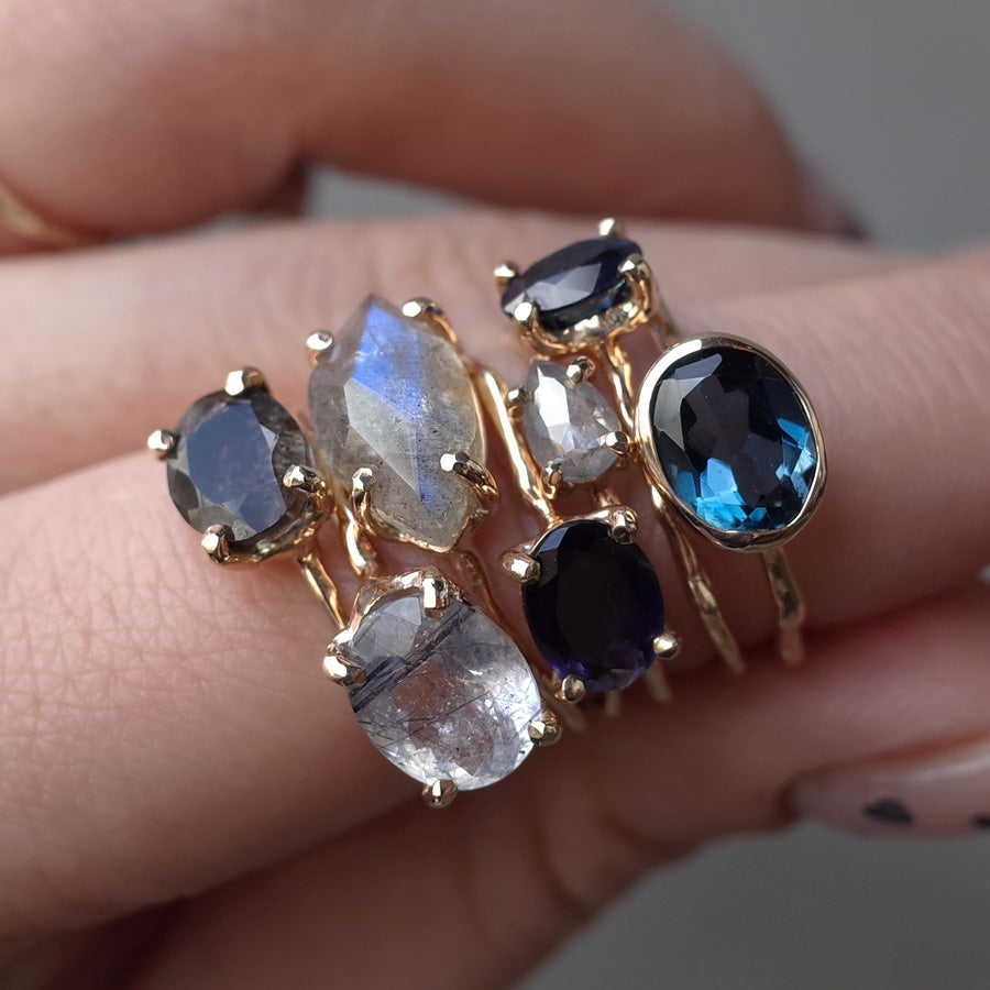 Charm Ring No.1471/ Labradorite