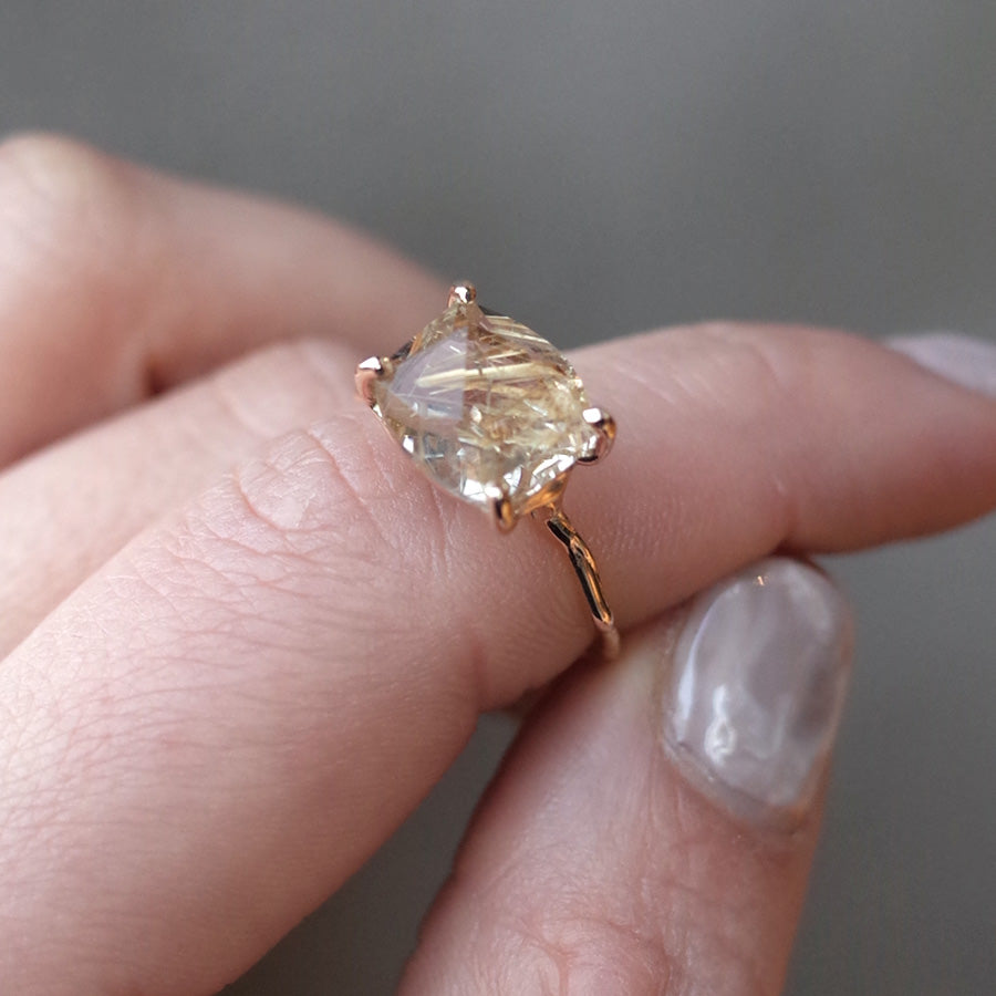 Charm Ring No.1475/ Rutilelated Quartz