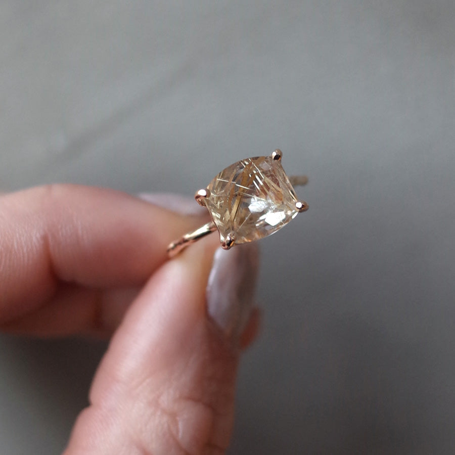 Charm Ring No.1475/ Rutilelated Quartz