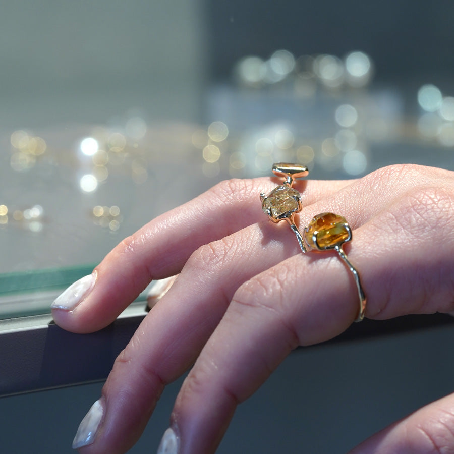 Charm Ring No.1475/ Rutilelated Quartz